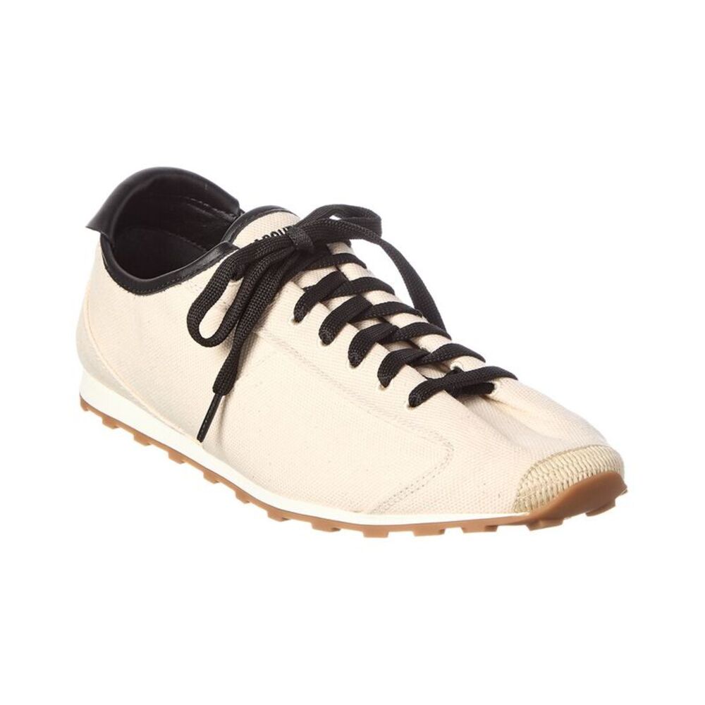 Jacquemus The Tennis Canvas & Leather Sneaker, Beige